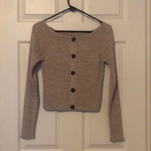 Knit off the shoulder sweater